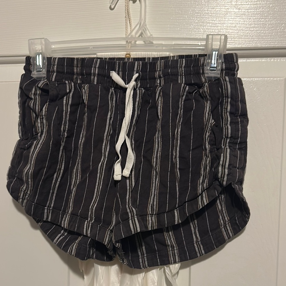 Striped Black and White Women's Shorts
